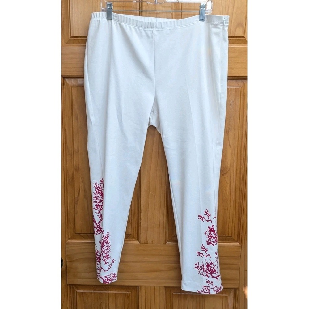 Karen Kane Size !6 Stretch Slacks Side Zip Made in USA Cotton Spandex Comfy